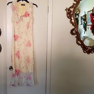 Pink & Yellow Flower Dress